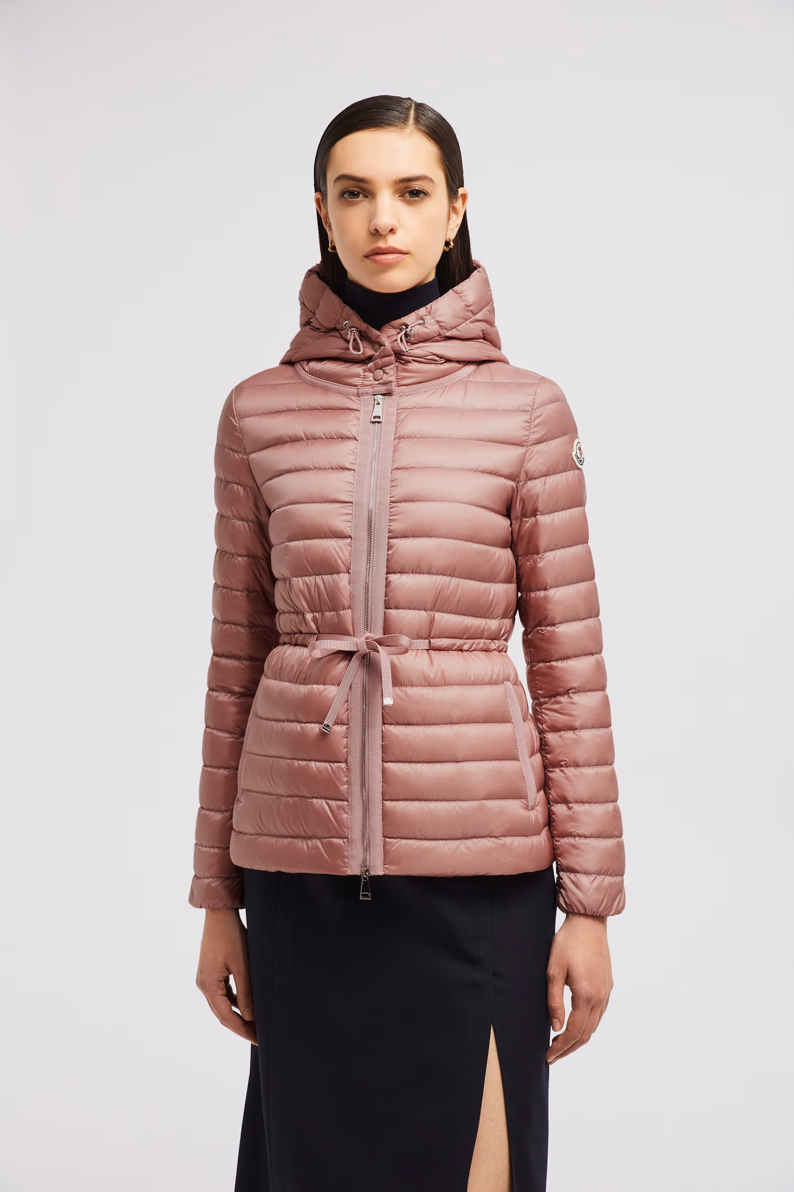 Raie Packable Hooded Short Down Jacket Women Light Pink Moncler 3